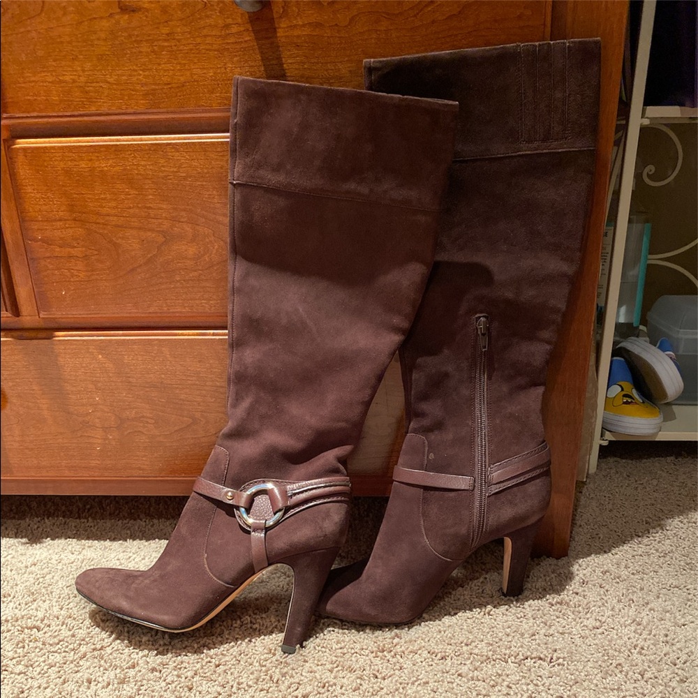 Antonio Melani Brown fine suede leather boots sz7
